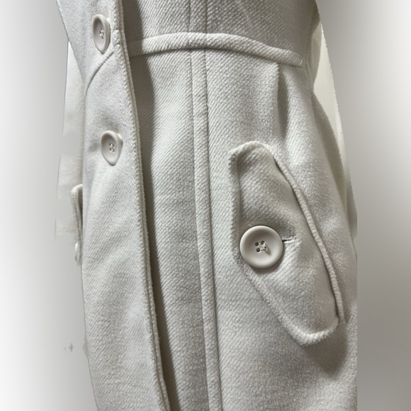 Forever 21 White Dress Coat Size Small - Picture 5 of 9